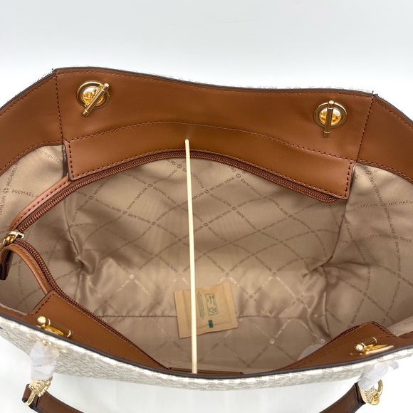 Michael Kors Jet Set Large Signature Logo Shoulder Bag - Picture 7 of 8